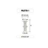 Piletta in ottone da 3/8” senza tappo - Morelli