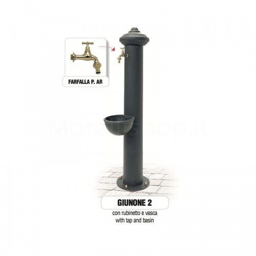 Cast iron and iron garden fountain Mod. GIUNONE 2 with basin and faucet