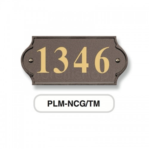 BRASS BASE FOR HOUSE NUMBER MOD. PLM-NCG/TM DARK BROWN...