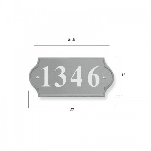 NUMERO CIVICO quattro cifre incisione su targa in ottone verniciata antracite Morelli