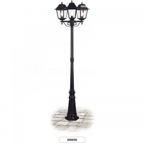 Mod. 2050/30 Morelli 3-LANTERN Streetlight - Garden furniture