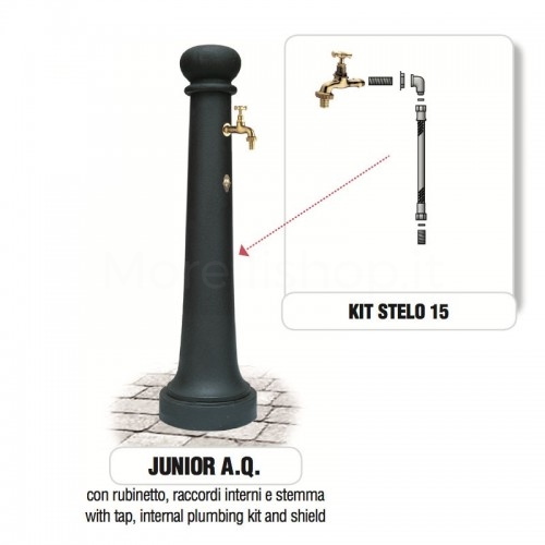 JUNIOR AQ Morelli cast iron garden fountain Taps, internal fittings and crest included
