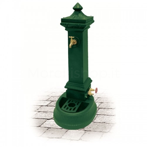 Cast iron garden fountain MILANO MINI GREEN Morelli - Small Model