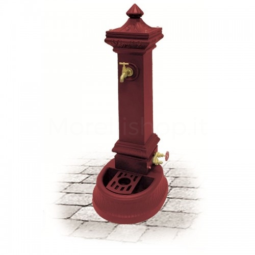 Cast iron garden fountain MILANO MINI RED Morelli - Small Model