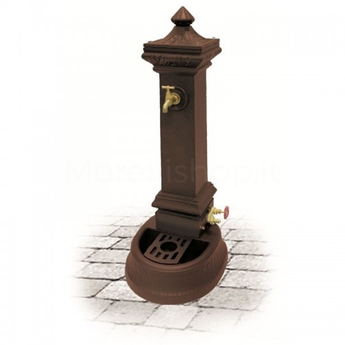 Cast iron garden fountain MILANO MINI BROWN Morelli -...