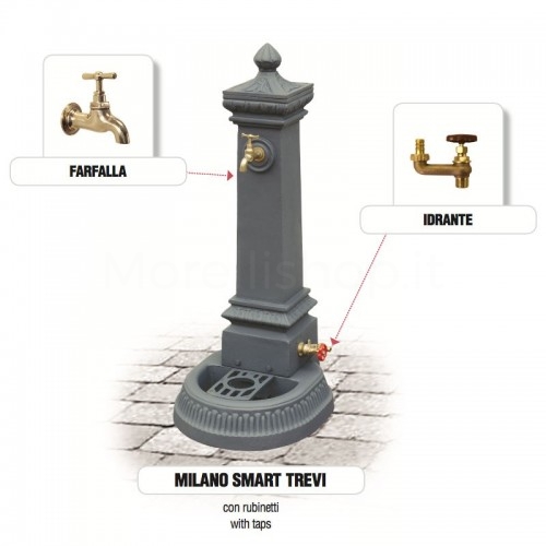 Cast iron garden fountain MILANO SMART TREVI Morelli -...