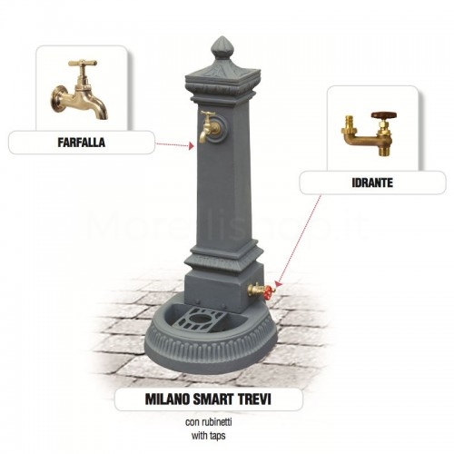 Fontana da giardino in ghisa Mod. MILANO SMART TREVI Morelli - Arredo esterno