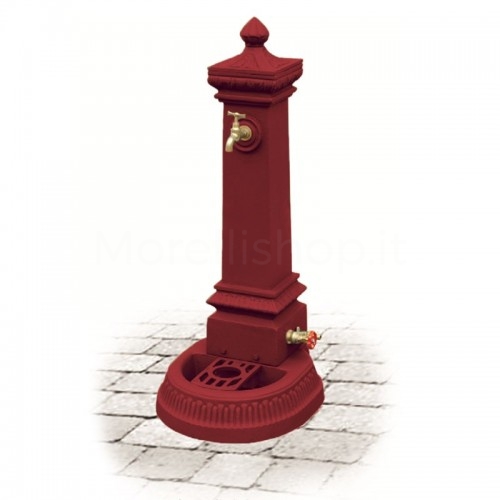 Cast iron garden fountain MILANO SMART RED Morelli -...