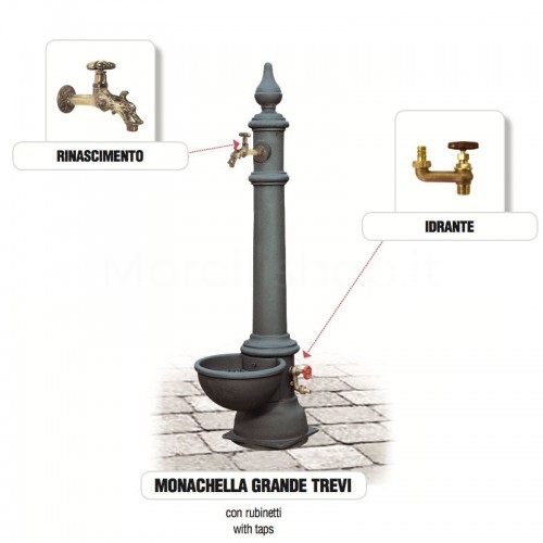 MONACHELLA GRANDE TREVI Morelli cast iron garden fountain - Large model