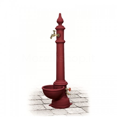 MONACHELLA GRANDE RED Morelli cast iron garden fountain - Large model