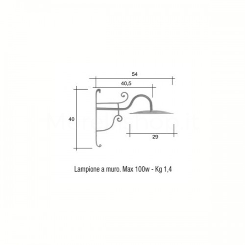 Lampione Mod. SATURNIA ferro battuto Morelli - Arredo giardino