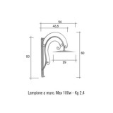 Lampione Mod. VEIO ferro battuto Morelli - Arredo giardino