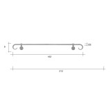 Corrimano estensibile in ferro battuto 212cm Morelli Mod. LEONARDO212