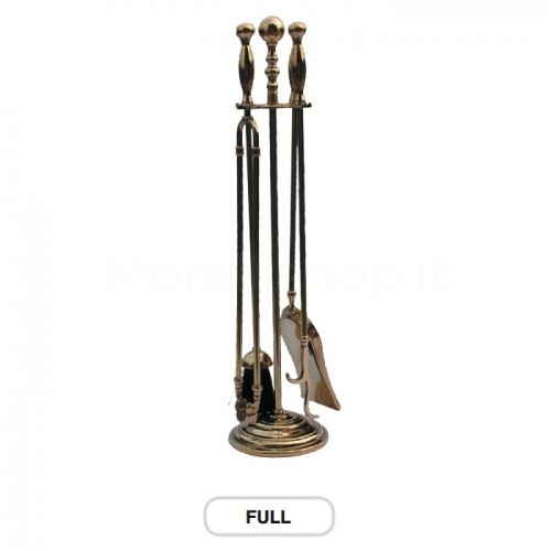 Fireplace Accessories Brass Tool Set Mod. FULL Morelli...