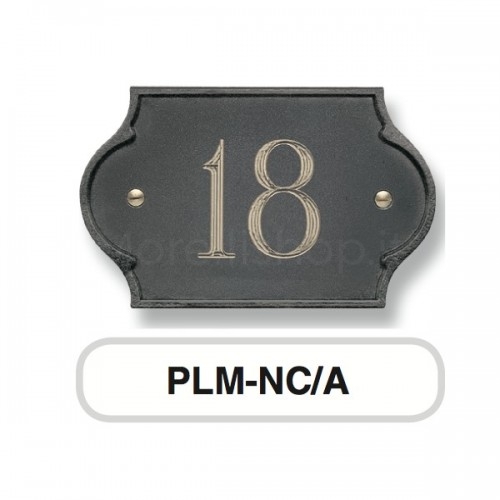 BRASS BASE FOR CIVIC NUMBER Mod. PLM-NC/A ANTHRACITE FINISH