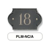 Numero Civico antracite Mod. PLM-NC/A Morelli su lastra di ottone