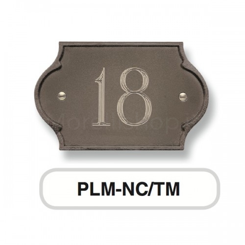 BRASS BASE FOR HOUSE NUMBER MOD. PLM-NC/TM DARK BROWN FINISH