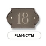 Numero Civico testa di moro Mod. PLM-NC/TM Morelli su lastra di ottone