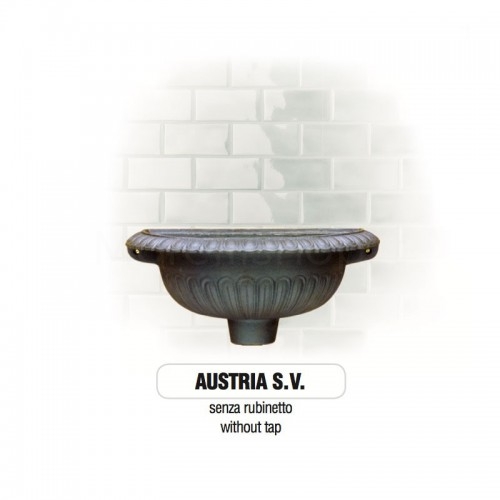 Cast iron wall garden fountain Mod. AUSTRIA SV - WITHOUT TAPS - Morelli