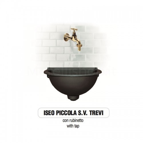 Fontana a muro in ghisa Mod. ISEO PICCOLA SV TREVI - solo vasca con rubinetto Morelli