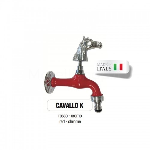 RED RAL 3002 color painting service for Morelli chrome-plated brass faucets