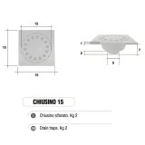 Chiusino Tombino a sifone in ghisa 15x15 cm Morelli