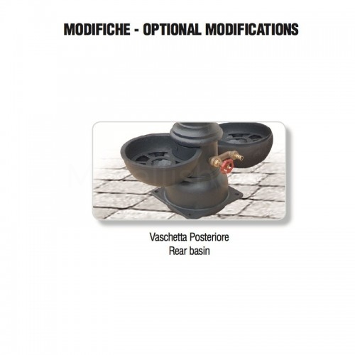 Drilling and installation of second cast iron basin - Fountains Mod. Monachella
