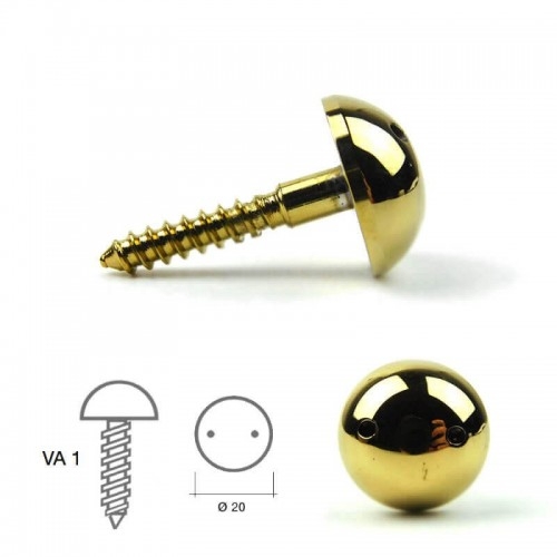 Brass Burglar Proof Screws Mod. VA1OLN Self-Threading for Morelli Intercoms and Video Intercoms