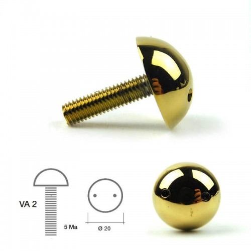 Brass burglar-proof screws Mod. VA2OLN with cylindrical head for Morelli intercoms and video intercoms