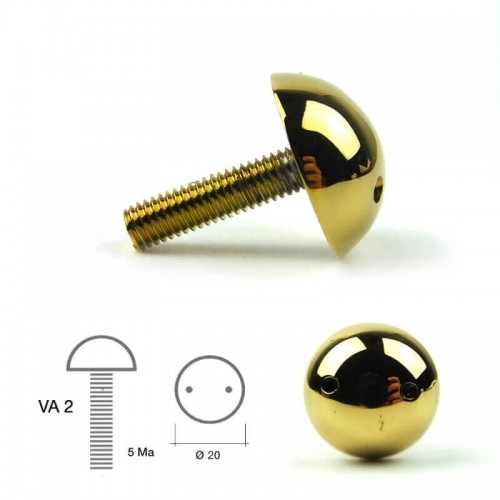 Brass burglar-proof screws Mod. VA2OLN with cylindrical...