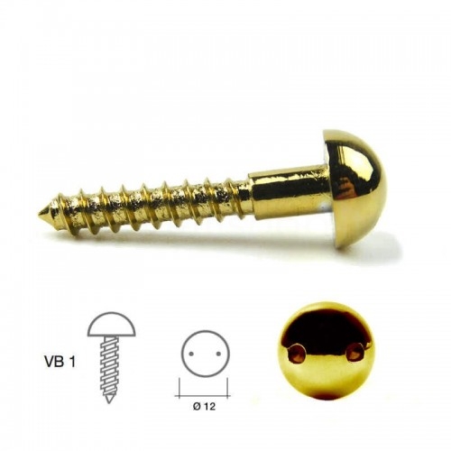 Brass Burglar Proof Screws Mod. VB1OLN Self-Threading for...