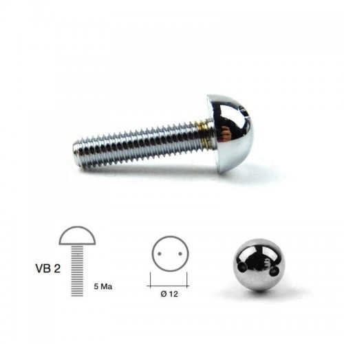 Brass Chrome Plated Burglar Proof Screws Mod. VB2K with...