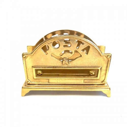 Brass desk letter holder mail holder