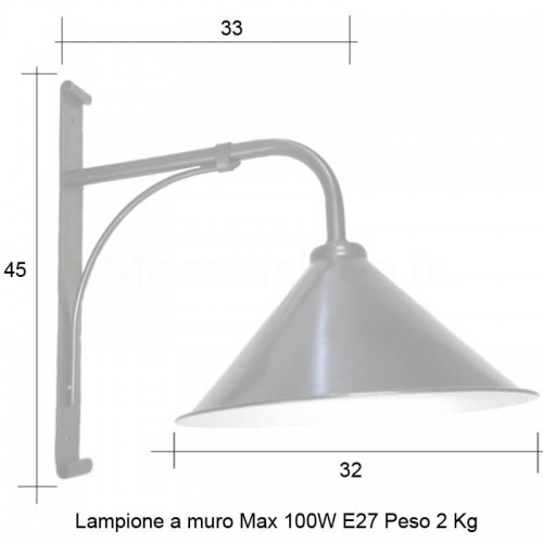 Lampione Mod. CIVITA 2 ferro battuto Morelli - Arredo giardino