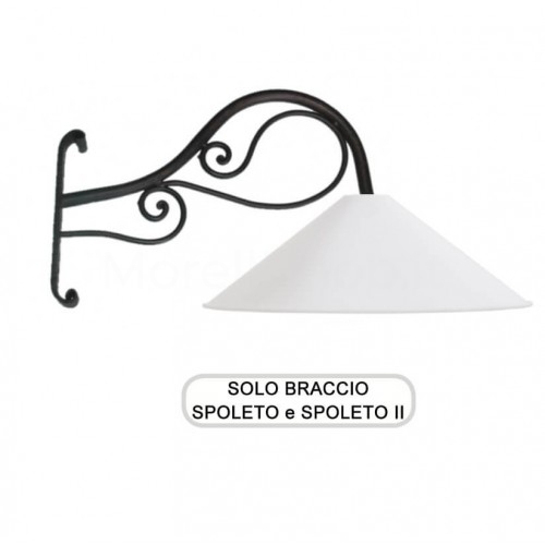 Lampione Solo Braccio per Mod. SPOLETO e SPOLETO 2 ferro battuto Morelli - Arredo giardino