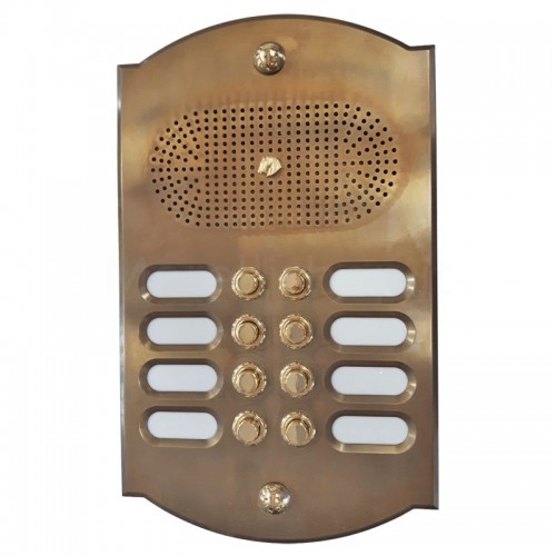 8 NOMI intercom doorbell Mod. 8PLMORO/CPT brass BRUNITO High Quality Morelli - UNIQUE PIECE