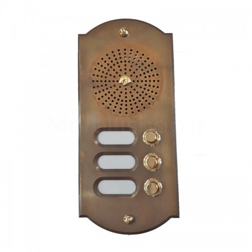 3 NAME intercom doorbell Mod. 3PLMORO/CPT brass BRUNITO High Quality Morelli - UNIQUE PIECE