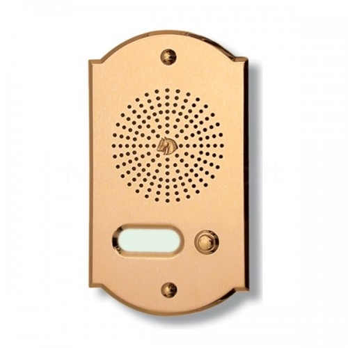 PUSH BUTTON PANEL FOR INTERCOM 1 NAME MOD. 1PLMORO/CPT POLISHED BRASS TREATED CPT