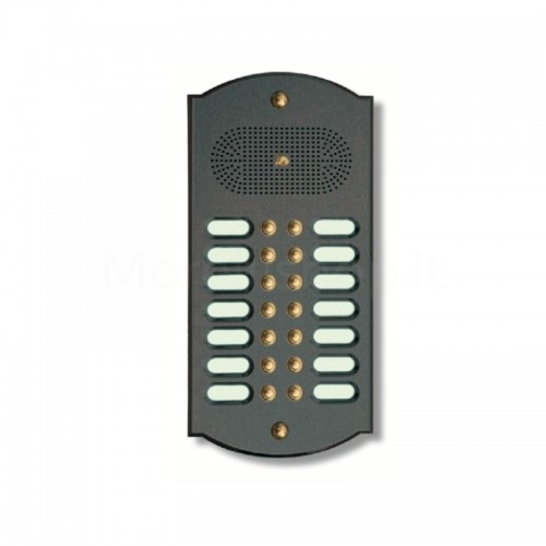 BUTTON PANEL FOR INTERCOM 14 NAMES MOD. 14PLMORO/A ANTHRACITE PAINTED BRASS