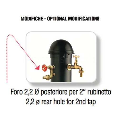 Drilling stem for addition of second faucet - fountains...