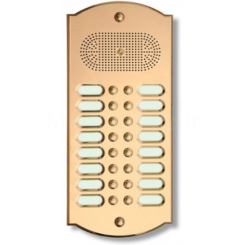 BUTTON PANEL FOR INTERCOM 16 NAMES MOD. 16PLMORO/A IN ANTHRACITE PAINTED BRASS