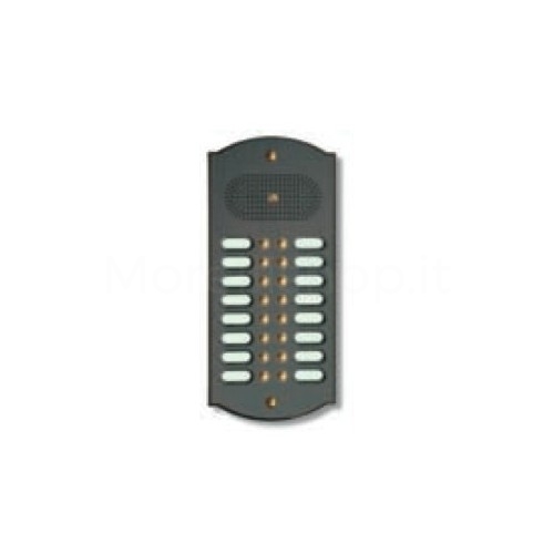 BUTTON PANEL FOR INTERCOM 16 NAMES MOD. 16PLMORO/A IN ANTHRACITE PAINTED BRASS