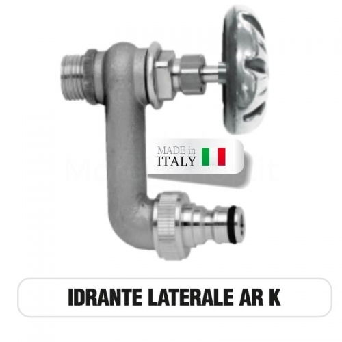 Rubinetto in ottone IDRANTE LATERALE CROMATO con attacco rapido Morelli