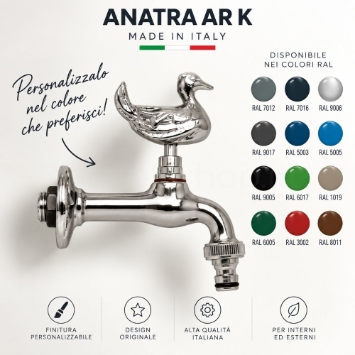 Rubinetto Morelli a Farfalla Pomello ANATRA – Ottone...