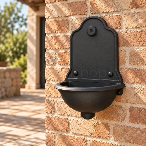 Fontana a muro in ghisa Mod. ISEO PICCOLA - SENZA RUBINETTI - PERSONALIZZABILE Morelli