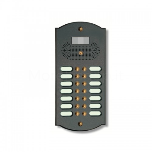 BUTTON PANEL FOR VIDEO INTERCOM 14 NAMES MOD. 14PLMOROVIDEO/A IN ANTHRACITE BRASS