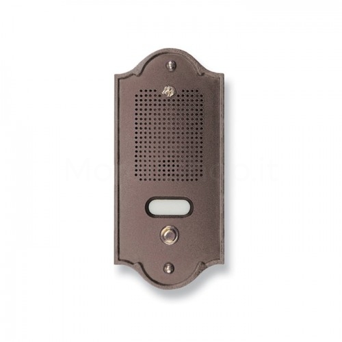 BUTTON PANEL FOR INTERCOM 1 NAME MOD. 1PLM/TM IN BRASS DARK BROWN FINISH