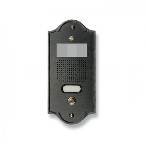 PUSH BUTTON PANEL FOR VIDEO INTERCOM 1 NAME MOD. 1PLMVIDEO/A IN BRASS ANTHRACITE FINISH