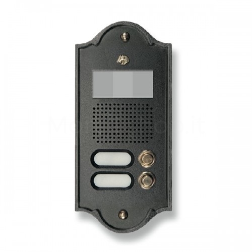 Pulsantiera per videocitofono antracite 2 NOMI Mod. 2PLMVIDEO/A Serie Perla Morelli