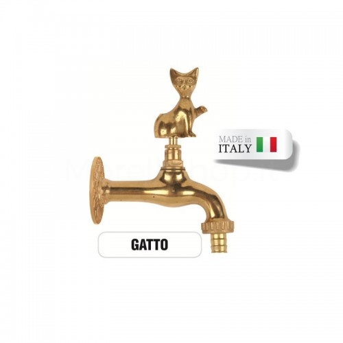 Brass Butterfly Faucet with GATTO Knob - Morelli